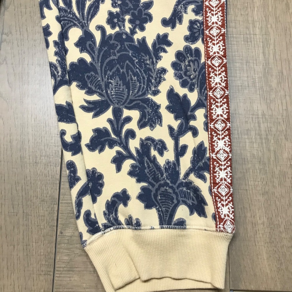 Sundance Sweatpants Joggers Pants Womens Size L Boho Hippie Romilly Blue Cream - Picture 9 of 13